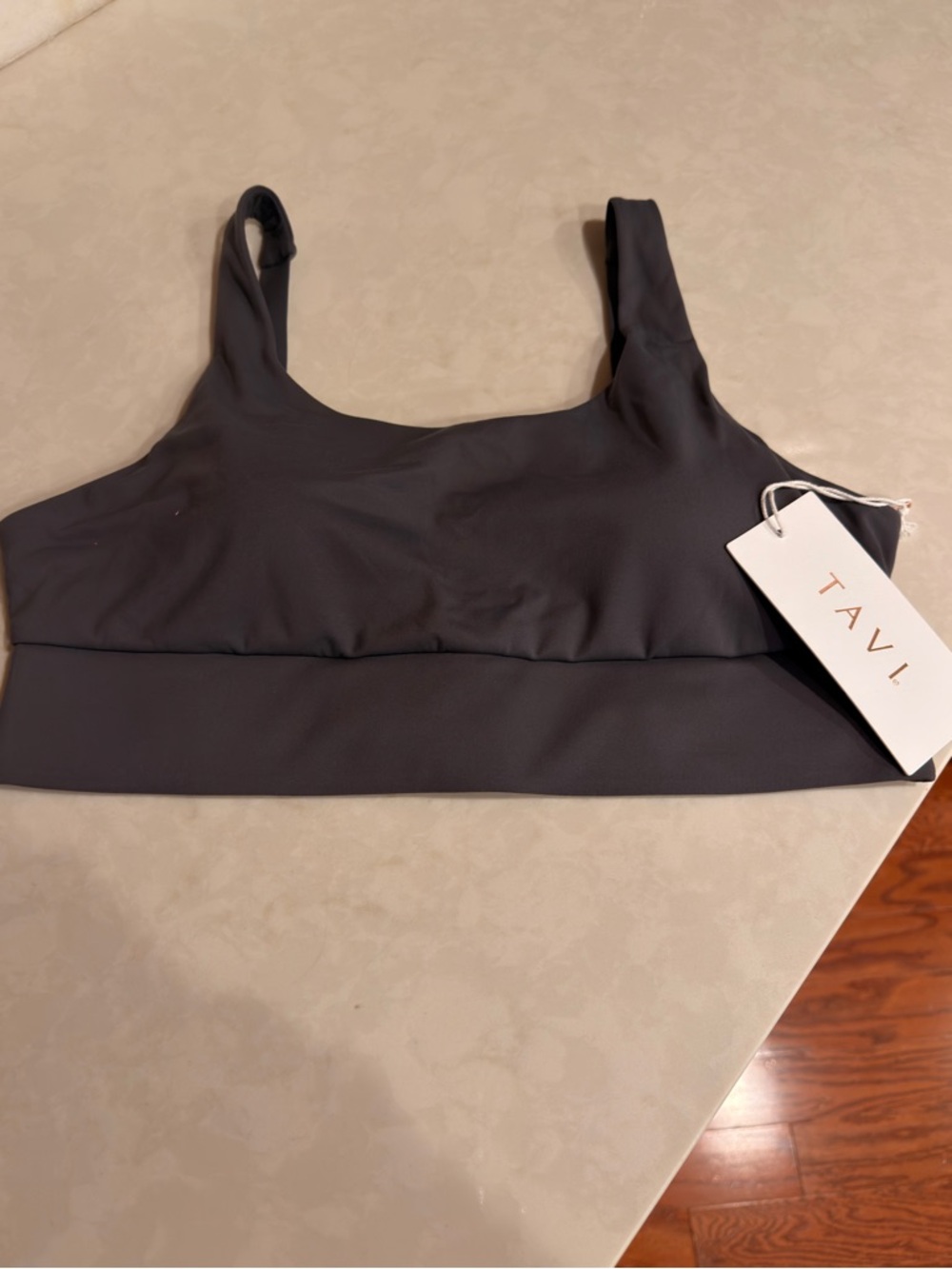 TAVI Noir Empower Sport Bra in Glacial Grey - Sleek Supportive Style